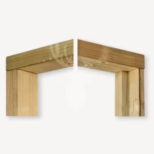 Tuindeurkozijn + aanslagligger Vuren Groen Geimpr 210x140